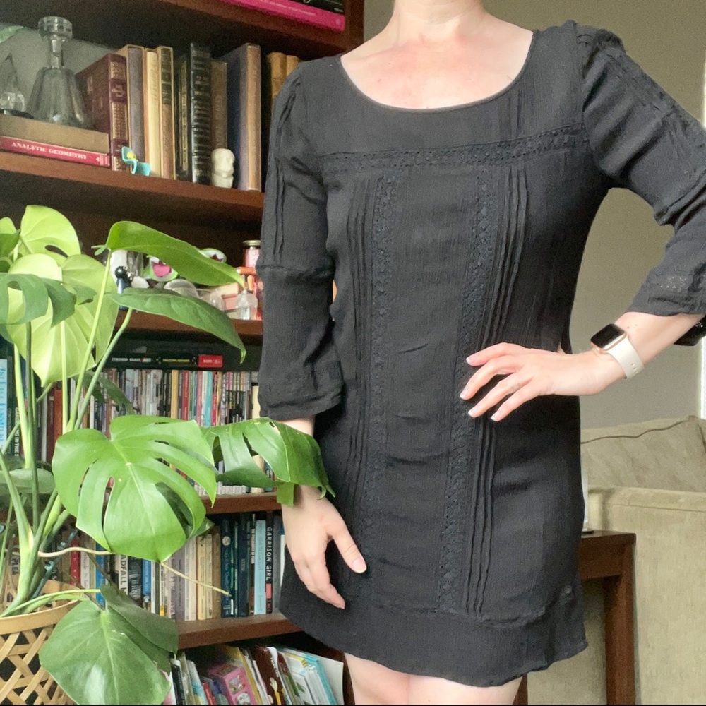 Black bell sleeve dress Sanctuary three quarter sleeve